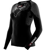 X-Bionic Twyce Running Lady Shirt Long - maglia running donna, Black/White