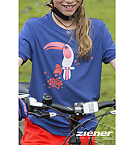Ziener Cassara - T-shirt bici - bambina, Dusk Blue